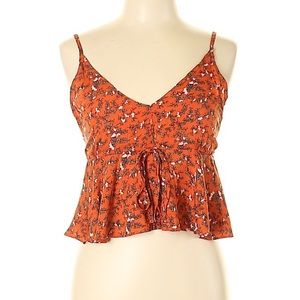 Orange Floral Crop Top